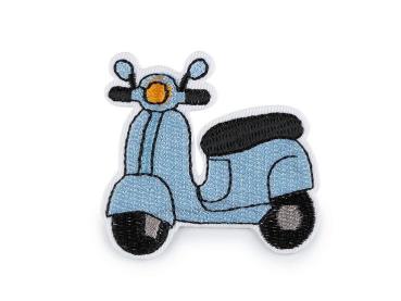 Aufbügler Roller hellblau 5 x 5 cm